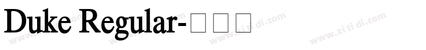 Duke Regular字体转换
